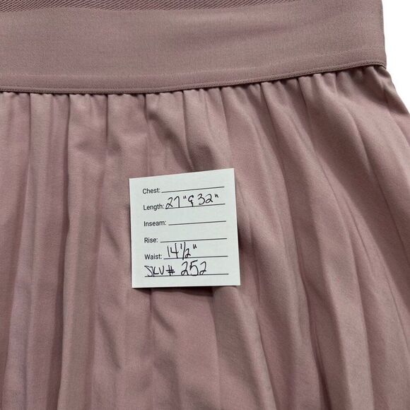 Athleta Swing Forward Pleated Hi-Low Skirt Smoked Mauve Size Small - Picture 5 of 8